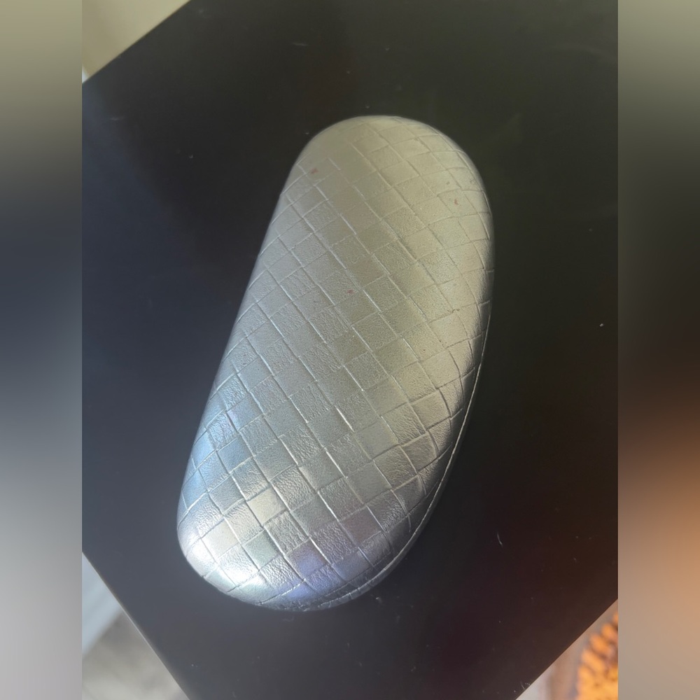 Silver Textured Sunglasses Case